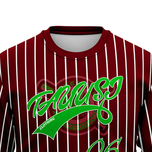 Sudadera de Alta Calidad Personalizada, Color Granate, Gruesa, de Felpa, con Cuello Redondo, Sublimada, Deportiva, para Hombre - Product Image 2