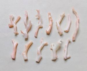 <b>Stick</b> Japanese Coral, 13 pieces, White Coral <b>Smooth</b> Polished <b>Stick</b> , White Coral Pink <b>Stick</b> Loose Gemstone - Product Image 6