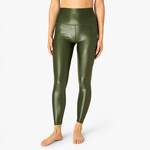 Leggings Deportivos de Yoga para Mujer, Cintura Alta, Midi, Elásticos en Cuatro Direcciones, Spandex/Nailon, Logotipo Privado Personalizado, Fitness - Product Image 1