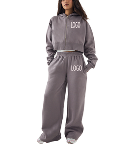 ชุดออกกำลังกายผู้หญิงแบบสบายๆ ทรงหลวม ขายดี ดีไซน์เฉพาะ พร้อมเอวยางยืด ผ้าฝ้ายออร์แกนิคนุ่มสบาย เหมาะสำหรับการฝึกซ้อม - Product Image 1