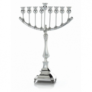 Candelabro Menorá Metálico Antiguo Personalizado para Navidad Judía, Portavelas Alto, Decoración para el Hogar, Hecho a Mano, Ecológico - Product Image 2