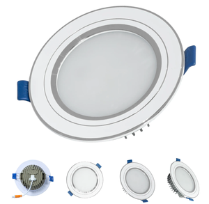 Downlight LED minimaliste moderne en aluminium RGB CCT TOS bordure argentée Installation facile IP20 pour bureau à domicile, utilisation en intérieur, coupe de 90mm - Product Image 4
