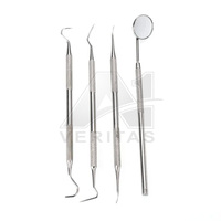 Juego de 4 Piezas de Alta Calidad para Examen Dental Manual, Sondas de Cuidado Bucal, Lupas A-1 VERITAS ISO 13485 CE Certificado Clase I 1