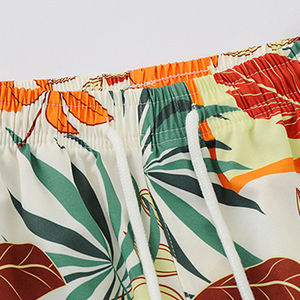 กางเกงขาสั้นชายหาดของผู้ชายชุดว่ายน้ำ100% โพลีเอสเตอร์สีพื้นแห้งเร็วระบายอากาศได้ดีปรับแต่งได้สำหรับฤดูร้อน - Product Image 5