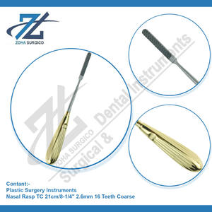 MALTZ Râpe Nasale TC 21cm 2.6mm 16 Dents Grossière Haute Qualité Chirurgie Plastique Base Instruments Chirurgicaux Fabricant Pakistan - Product Image 4