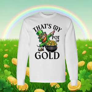 Camiseta de Manga Larga Pot O' Gold Dabbing Leprechaun Nacho, Categoría de Producto Promocional - Product Image 3