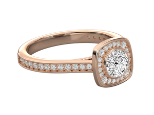 Anillos de Diamantes Cultivados en Laboratorio, Chapados en Oro de 14K, Plata 925, 1CT, Certificados por IGI, Corte Brillante, Estilo Clásico para Mujer, Compromiso, Venta al Por Mayor - Product Image 3