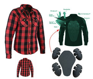 Sweat-shirts et chemises de moto coupe-vent, respirants, blindés, unisexes, grandes tailles - Product Image 1