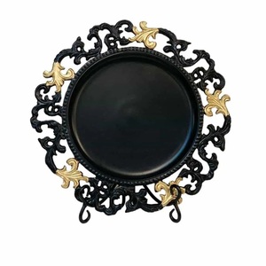 Design de luxe pour le festival Plaque de chargeur couleur or martelé Cuisine et assiette de chargeur décorative de table - Product Image 2