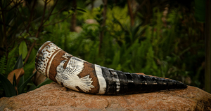 ฮอร์นดื่มไวกิ้งธรรมชาติเป็นมิตรต่อสิ่งแวดล้อมฮวงจุ้ยสัตว์แกะสลักลึกแกะสลักด้วยมือ3D - Product Image 5