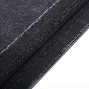 Ropa para hombre Camiseta de gran tamaño Camiseta de algodón pesado en blanco Lavado ácido Camiseta Vintage gráfica personalizada para hombres - Product Image 5