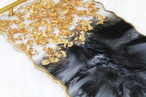 Resin <b>Decorative</b> Tray in Multiple Colors Rectangle Home <b>Decor</b> Resin Tray High Quality - Product Image 3