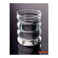 Mug en verre borosilicate transparent à texture bulle moderne, compatible lave-vaisselle, ERKUGO # BubbleCup pour Espresso et Cappuccino, usage domestique
