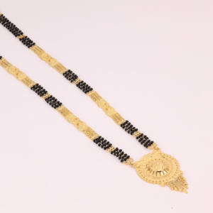 Gold Plated Mangalsutra, <b>Wedding</b> Season, Traditional Women, Mangalsutra with Pendant, Copper & Brass Chapado En Oro Oro Laminado - Product Image 2