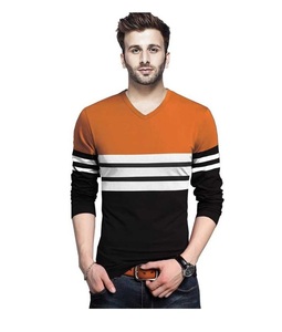 Streetwearบุรุษสลิมฟิตเสื้อยืดแขนยาวTop OEM Longlineโค้งHemแฟชั่นเสื้อยืดน้ําหนักเบาผ้าฝ้าย 93% 7% Elastane GYM - Product Image 1