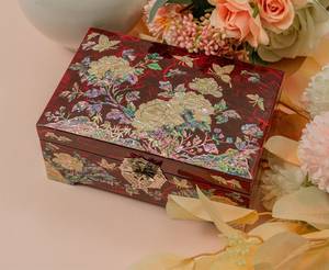 Caja de Joyería de Madera de Primera Calidad con Incrustaciones de Nácar, Estuche de Almacenamiento Artesanal para Joyas, Accesorios y Regalos - Product Image 6