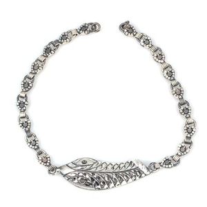 Handmade 925 Sterling <b>Silver</b> Snake Head Tennis Bracelet Fashionable with <b>Pen</b> Design - Product Image 2