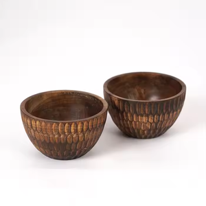 ชามไม้สไตล์ใหม่รักษ์โลก ราคาแข่งขันจากผู้ผลิตอินเดีย สำหรับเสิร์ฟอาหารเชิงพาณิชย์ สลัด งานเลี้ยง รับผลิตตามสั่ง - Product Image 4