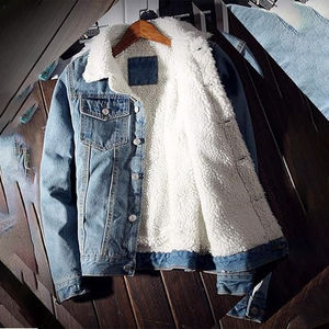 แจ็คเก็ตยีนส์แขนยาวแฟชั่นฤดูหนาวสำหรับผู้ชายปี 2025/แจ็คเก็ตยีนส์ทรงหลวมทันสมัยขายดีสำหรับผู้ชายพร้อมบริการ OEM - Product Image 4