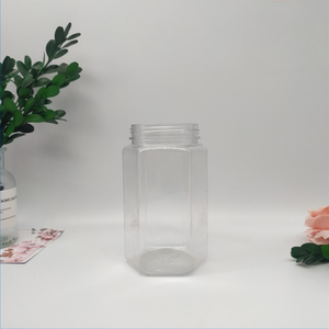 ขวดโหลแก้วใสทรงหกเหลี่ยมขนาด400มล.-64มม. 25ก. บรรจุภัณฑ์อาหารกระป๋องพิมพ์โลโก้ได้ตามต้องการ - Product Image 2