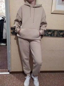 Pakistan Manufacture Sweatsuit Screen Printed Sweatsuit 100% Cotton Sweatsuit <b>Pullover</b> Hoodie And Stacked Pant Latest Design - Product Image 6