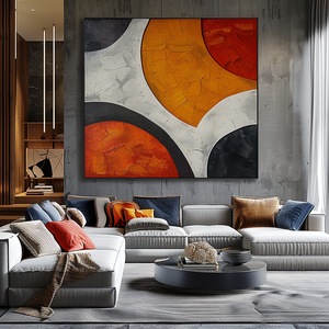 Hiện đại hình học màu khối trừu tượng tường nghệ thuật khiêu vũ của vòng cung 3000x4000px Độ phân giải cao tùy chỉnh cho phòng khách trang trí nội thất - Product Image 4