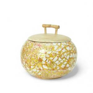 Handmade Lacquer <b>Jar</b> Decorative <b>Storage</b> Container <b>for</b> Home <b>Kitchen</b> Table and Bathroom Use - Product Image 2