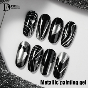 ICE NOVA Nhà sản xuất chuyên nghiệp OEM/ODM Sơn móng tay gel chất lượng cao màu bạc gương mạ kim loại không chứa Hema - Product Image 4