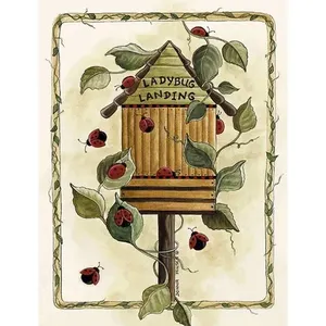 Donne Jensen Floral Art DJ024AT Carrelage de décoration et d'accent coccinelle Accessoires de carrelage haut de gamme - Product Image 1