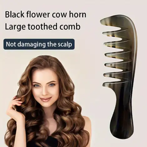 เครื่องแต่งขนฮอร์นแท้สำหรับหวีฮอร์นผมหนาด้านยาวไม่พันกัน - Product Image 3