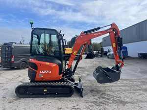 Miniexcavadora Kubota U27-4 de 2.7 Toneladas, Excavadora Compacta Hidráulica de Orugas |   Excavadora Compacta Mini de Cadenas Kubota U27-4 Diésel - Product Image 3
