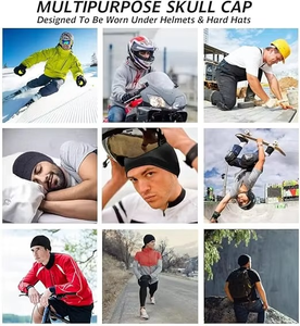 Custom Made Unisex Satin Silk Winter Beanie Hat Warm <b>Thermal</b> <b>Fleece</b> Skull Pattern Designer Cap for Wear Jacquard Solid Color - Product Image 6