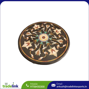 Mobilier de maison moderne décor floral design marbre table basse pierres semi-précieuses incrustées Pietra Dura technique verre durable - Product Image 6