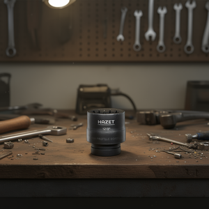 Hazet 1/2'' <b>12</b>-<b>Point</b> Square <b>Socket</b> with Traction Profile and Borehole - Product Image 3