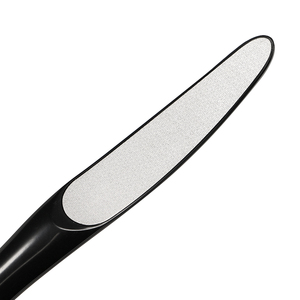 Lima de uñas curva de 13,2 cm con logotipo personalizado, doble cara con mangos de plástico y esponja, material de acero inoxidable - Product Image 5