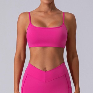European American Sexy Square <b>Collar</b> Comfortable Breathable Yoga Bra Tight Moisture Wicking Sports Fitness Yoga Wear - Product Image 3