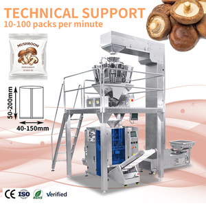 Machine d'emballage verticale automatique VFFS de grande capacité pour les granulés de champignons séchés et les tranches de shiitake - Product Image 1