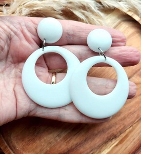 Resin Embroidery <b>Earrings</b> Handmade Stainless Steel Fashion Jewelry for Women Girls Classic Wedding Look High Quality - Product Image 2