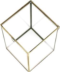 Armoire en verre transparent avec cadre en laiton vintage, boîte à bijoux artisanale pour le rangement à domicile, taille personnalisable, qualité supérieure - Product Image 3