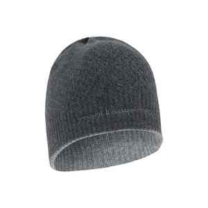 100% pure <b>cashmere</b> <b>beanie</b> winter hat rib design thick striped wholesale knitted support customize logo high quality - Product Image 6