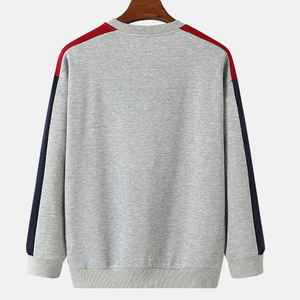 เสื้อสเวตเชิ้ตผู้ชายทรงปกติ คอกลม แขนยาว สีพื้น ผ้าฝ้ายฟลีซ 100% ระบายอากาศได้ดี เหมาะสำหรับฤดูหนาว สไตล์ลำลอง ปี 2025 รับสั่งทำ - Product Image 5