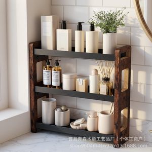Estante de Almacenamiento de Esquina de Tres Niveles Ironwood para Baño, Organizador de Artículos de Aseo y Estante para Especias de Cocina - Product Image 4
