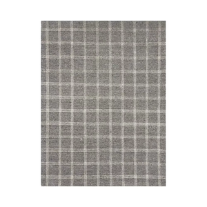 Ensemble de tapis en laine de haute qualité de créateur 100% tapis en laine tapis uni filé à la main luxe rayonne et coupe Tencel grand chocolat - Product Image 1