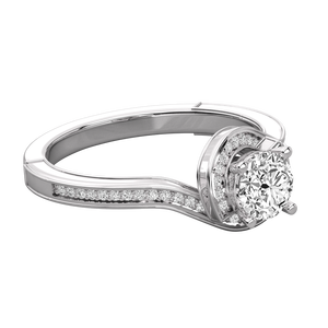 Bague solitaire en or 14 carats pour femmes avec diamant cultivé en laboratoire - Product Image 4