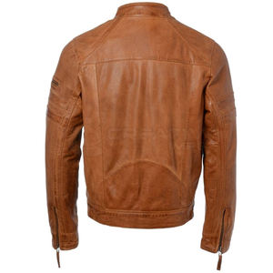Veste universitaire chauffante style rue pour hommes, haute qualité, en cuir de vache véritable, col montant, automne hiver, service OEM - Product Image 3