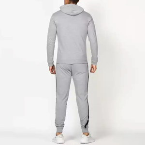 2025 Ensemble de vêtements de sport pour hommes avec logo personnalisé Sweat à capuche et survêtement en coton respirant avec fermeture éclair complète pour l'hiver - Product Image 5