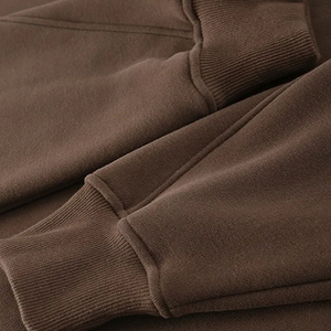 Sweat à capuche de haute qualité 380 g/m² en molleton épais polyester/coton anti-boulochage, épaules tombantes, sans cordons, pour hommes - Product Image 5