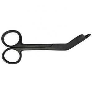 Tijeras Tácticas Manuales para Vendajes Lister, Negras, de 5.5 Pulgadas, Aprobadas por CE e ISO, para Trauma, Emergencias Médicas, Acero Inoxidable de Grado I, OEM - Product Image 2