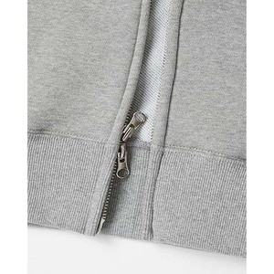 <b>Mens</b> 100% Cotton Gray Zip-Up <b>Hoodie</b> Solid Color Fleece Sweatshirt Front Pocket Regular Fit Casual Winter Wear OEM Service - Product Image 5