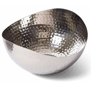 Elegant Hammered Stainless Steel <b>Salad</b> Serving Fruit <b>Bowl</b> Metal Centerpiece <b>Bowl</b> <b>Large</b> Decorative <b>Bowl</b> in Wholesale Price - Product Image 4